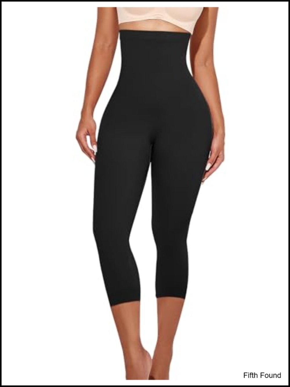 High Waisted Seamless Capri Shapewear Leggings Tummy Control Butt Lift